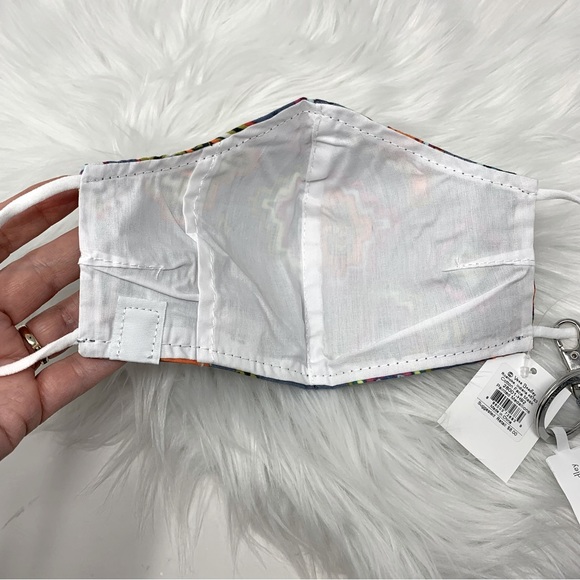 NWT Vera Bradley Face Mask on a Lanyard Painted Medallions Mask/Zen Gray Lanyard - Picture 4 of 11